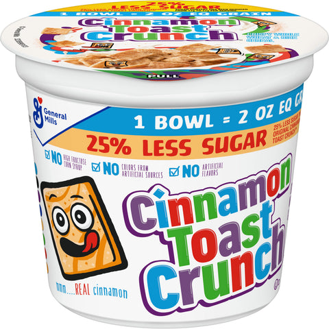 General Mills CEREAL CINNAMON TOAST CRUNCH® 25% LESS SUGAR SINGLE SERVE