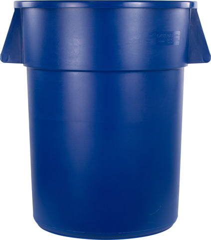Carlisle CONTAINER WASTE BRONCO™ ROUND WASTE BIN BLUE 55 GAL