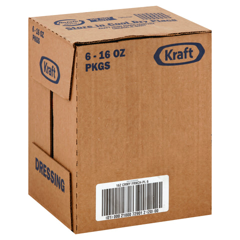 Kraft Creamy French Dressing In Plastic, 16 Ounce -- 6 Case