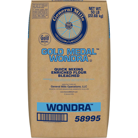 Wondra Bleached Enriched Malted Quick Mixing Instant Flour, 50 Pound.