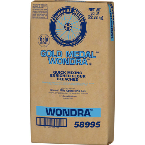 Wondra Bleached Enriched Malted Quick Mixing Instant Flour, 50 Pound.