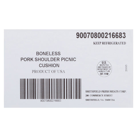 Smithfield (SF) PORK SHOULDER PICNIC CUSHION MEAT BONELESS