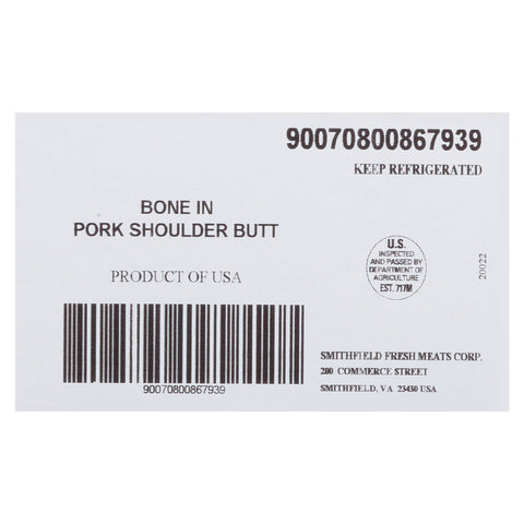 Smithfield (SF) PORK SHOULDR BOSTON BUTT BONE-IN 1/4