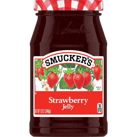 Jelly Strawberry Glass Jar