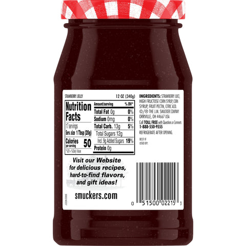 Jelly Strawberry Glass Jar