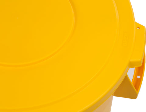 Carlisle CONTAINER WASTE BRONCO™ ROUND YELLOW 32 GAL