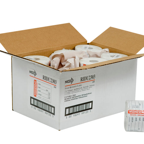DateIt™ LABEL ITEM/DATE/USE BY REMOVABLE RED WEDNESDAY 2X3