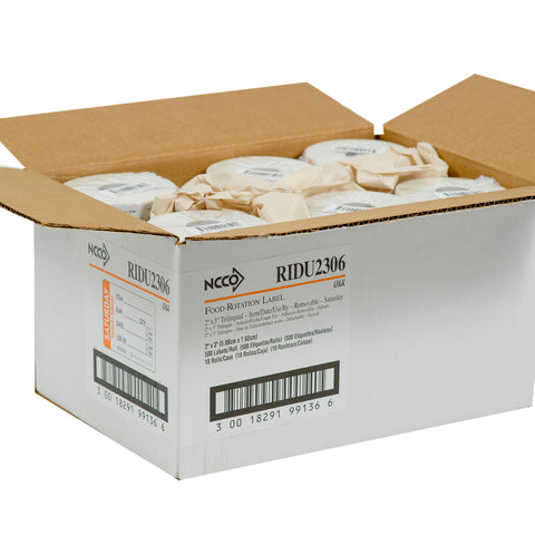 National Checking Company Dateit Orange Trilingual Item/Date/Use By Removable Label - Saturday, 2 x 3 inch -- 500 per case.