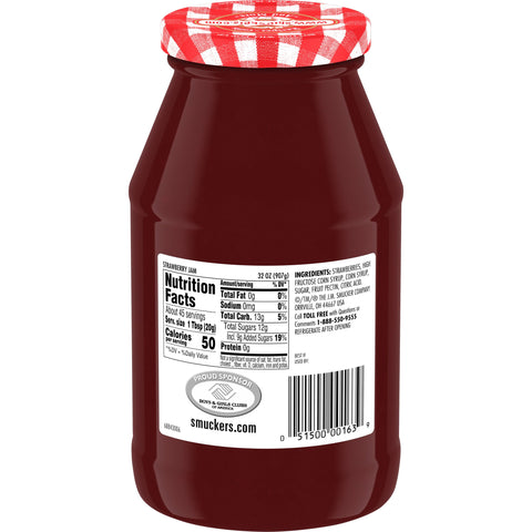 Jam Strawberry Glass Jar