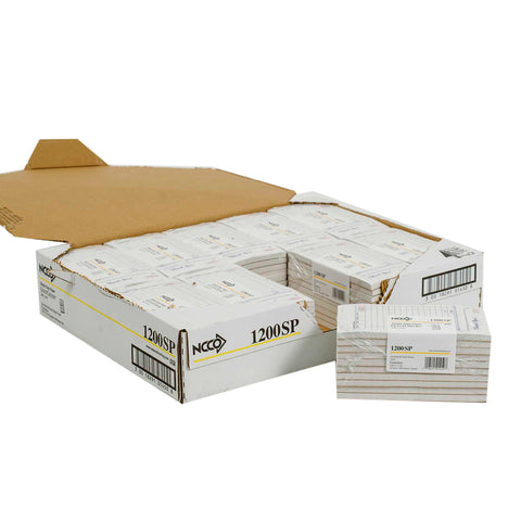 National Checking Company Guest Check Paper - 1 Part White, 15 Line, 3.5 x 6.5 inch -- 10000 per case.
