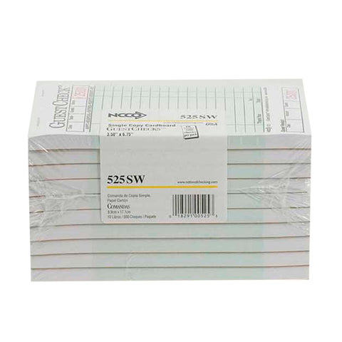 National Checking GUEST CHECK SINGLE COPY CARDBOARD GREEN 3.5X6.75