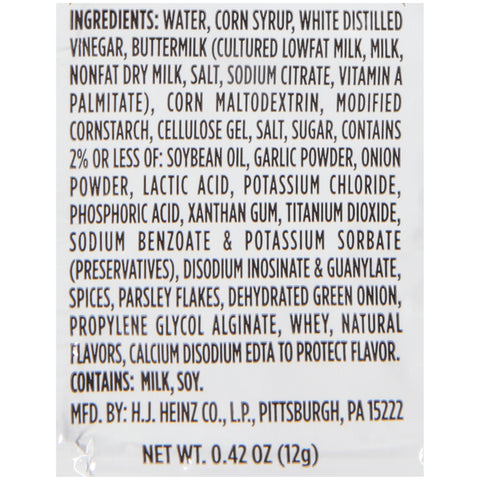 Heinz® DRESSING RANCH FAT FREE SINGLE SERVE PACKET