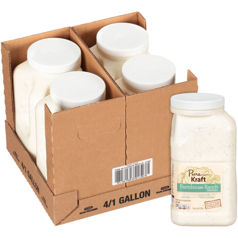 Kraft Pure Pourable Farmhouse Ranch Salad Dressing, 1 Gallon -- 4 per case.