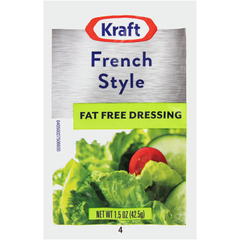 Kraft Fat Free French Style Dressing Pouch, 1.5 Ounce -- 60 per case