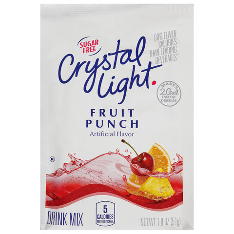 Crystal Light Fruit Punch 12 Envelopes Per Case - Each Makes 2 Gallons