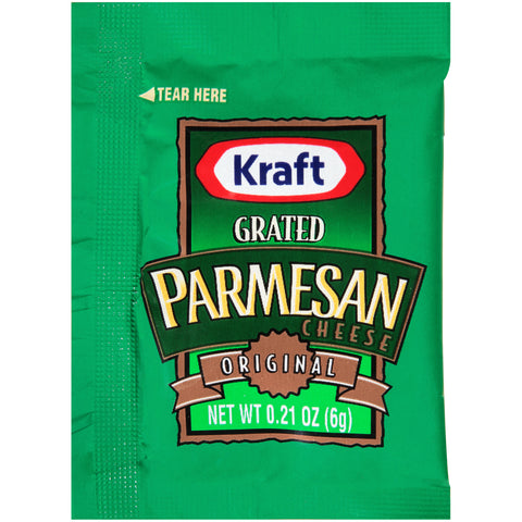 Kraft Grated Parmesan Cheese, 6 Gram -- 200 per case.
