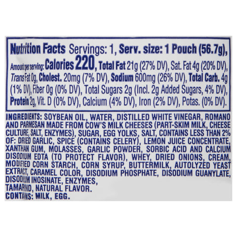 Dressing Caesar Creamy Single Serve Pouch