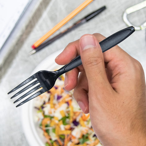 Fork Plastic Medium Weight Black Ps