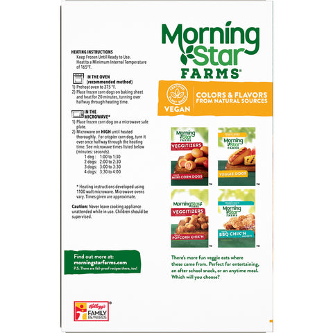 Morning Star Farms Meat Free Veggie Corn Dog, 10 Ounce -- 8 per case.
