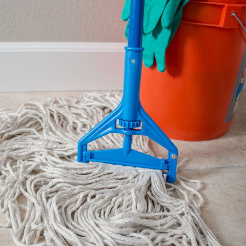 Carlisle HANDLE MOP PLASTIC HEAD FIBERGLASS BLUE 60