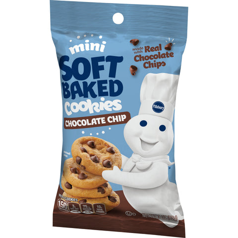 Pillsbury Soft Baked Mini Chocolate Chip Cookies, 18 Ounce -- 9 per case.