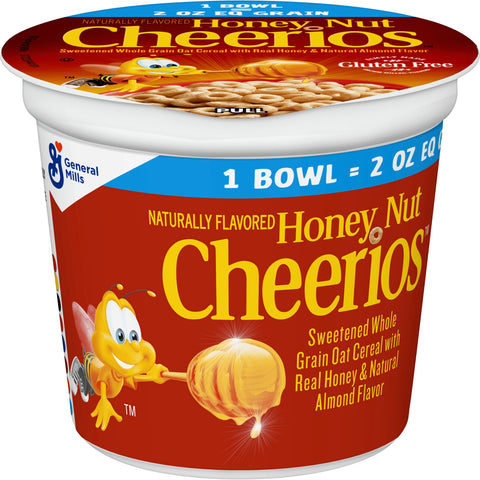 Honey Nut Cheerios Cereal - Single Serve, 2 Ounce -- 60 per case.