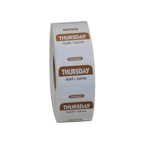 Label Food Rotation Trilingual Brown Thursday 1x1