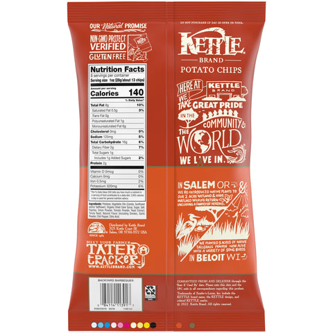 Kettles Backyard Barbeque Potato Chips, 5 Ounce -- 15 per case