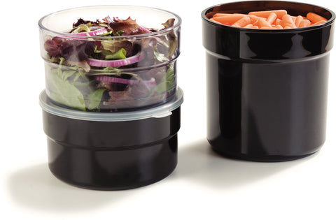 Carlisle CROCK SUPREME™ W/ LID BLACK 1.5 QT