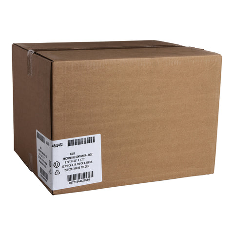 Container Plastic Black Rectangular Wave 24 Oz