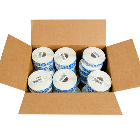 National Checking Company Dateit Blue Trilingual Removable Label - Monday, 0.75 inch Circle -- 2000 per case.