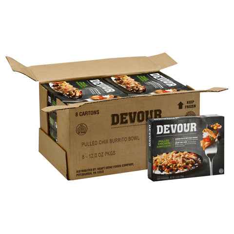 Devour Pulled Chicken Burrito Bowl, 12 Ounce -- 8 per case.