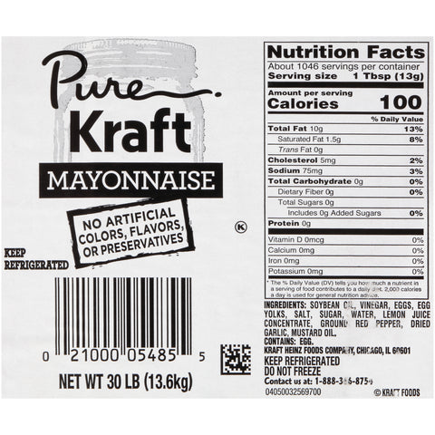 Kraft MAYONNAISE PURE CLEAN LABEL