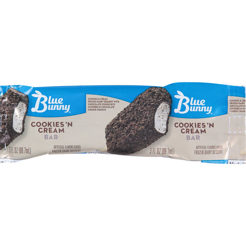 Blue Bunny ICE CREAM BAR COOKIE N CREAM 852962