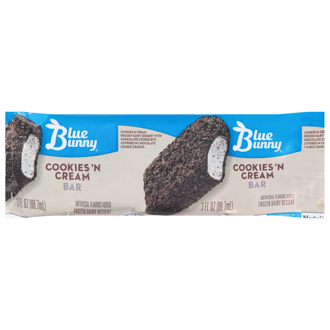 Blue Bunny ICE CREAM BAR COOKIE N CREAM 852962