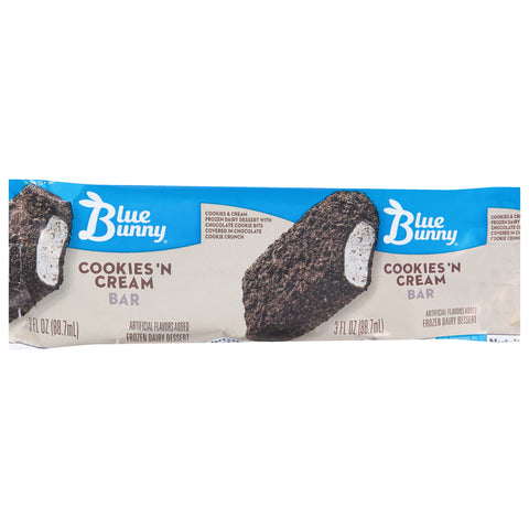 Blue Bunny ICE CREAM BAR COOKIE N CREAM 852962