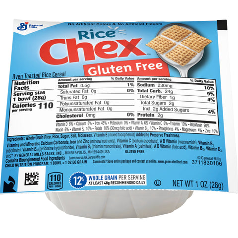 Rice Chex Cereal Bowl Pak, 1 Ounce -- 96 per case.