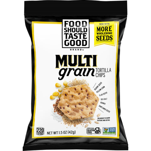 Food Should Taste Good Multigrain Tortilla Chips, 1.5 Ounce -- 24 per case.