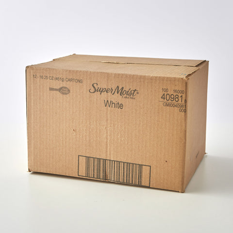 Betty Crocker Supermoist White Cake Mix, 16.25 Ounce -- 12 per case.