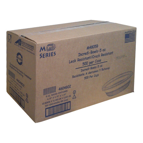 Anchor Packaging Incredi-Bowl Black Polypropylene Round Bowl, 5 Ounce -- 500 per case