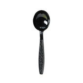 Solo® SPOON SOUP PLASTIC HEAVY WEIGHT BLACK