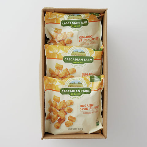 Cascadian Farm Spud Puppies Organic Crispy Golden Potato, 16 Ounce -- 12 per case.