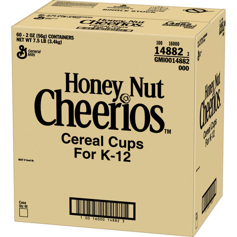 Honey Nut Cheerios Cereal - Single Serve, 2 Ounce -- 60 per case.