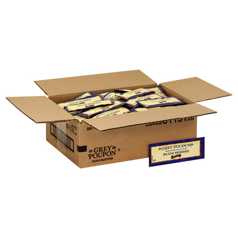 Grey Poupon Dijon Mustard Packets 200 Case .25 Ounce