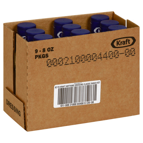 Kraft Classic Ranch Dressing, 8 Fluid Ounce -- 9 per case.