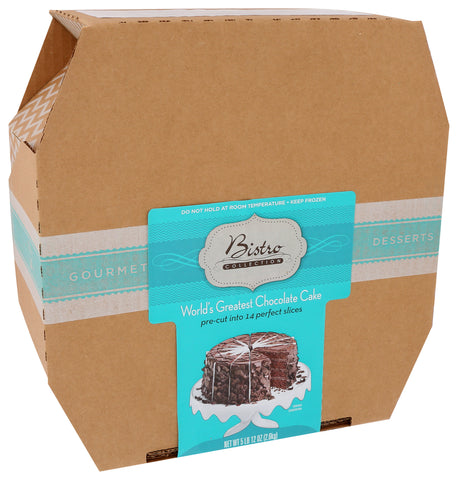 Bistro Collection Pre Cut Chocolate Cake, 94 Ounce -- 2 per case.