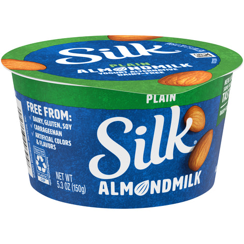 Silk Cultured Plain Almondmilk Yogurt Alternative, 5.3 Ounce -- 8 per case.