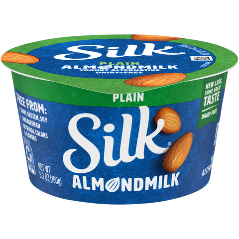 Silk Cultured Plain Almondmilk Yogurt Alternative, 5.3 Ounce -- 8 per case.