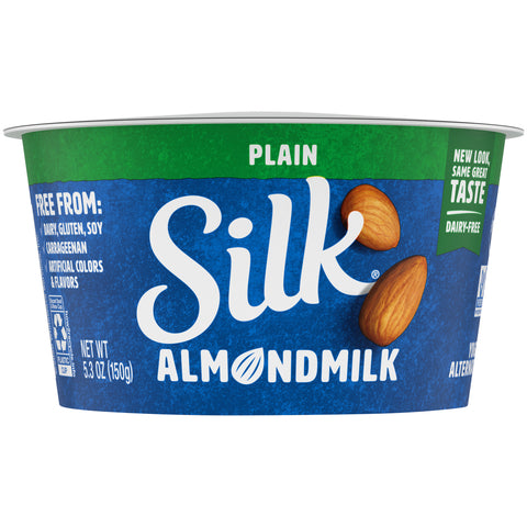 Silk Cultured Plain Almondmilk Yogurt Alternative, 5.3 Ounce -- 8 per case.