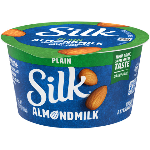 Silk Cultured Plain Almondmilk Yogurt Alternative, 5.3 Ounce -- 8 per case.